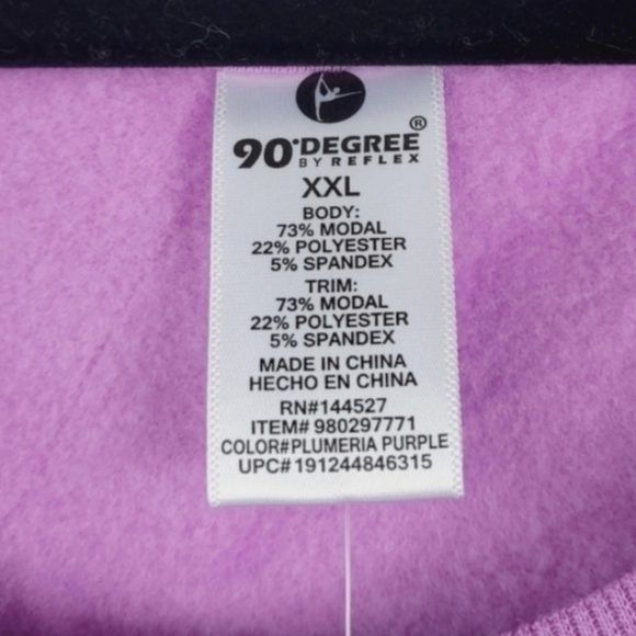 90 DEGREE By Reflex Purple Sweatshirt Womans Plus Size XXL - Picture 6 of 6